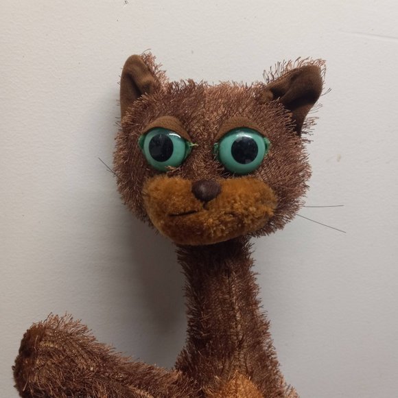 Carlton Cards Tom Cat Brown Giant Eyes 12" Plush Stuffed Animal  Brand: … - Picture 2 of 9